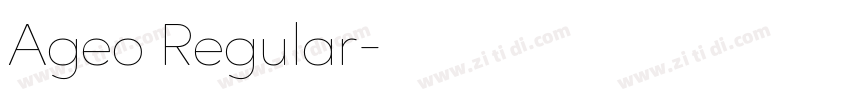 Ageo Regular字体转换